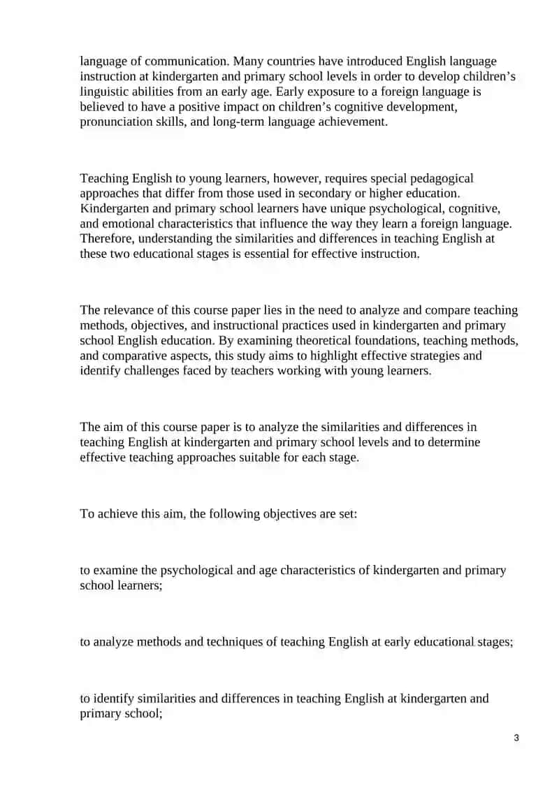 English Teaching Methodology Course 3