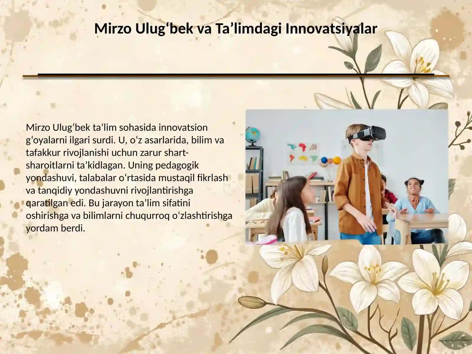 mirzo ulugbekning pedagogik goyalari 3