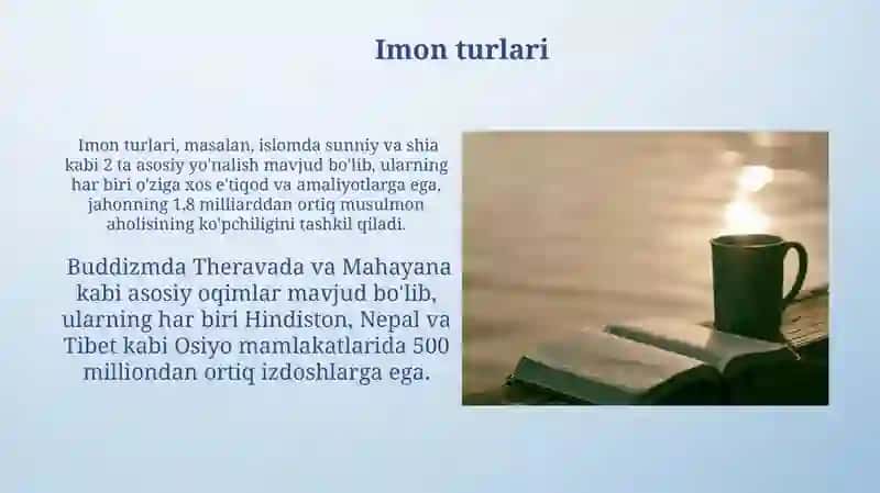 Imon turlari 3