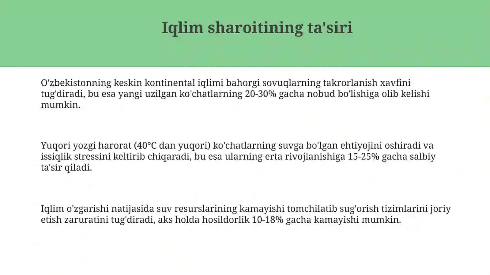 Oʻzbekistonda tok oʻsimliklar koʻchatchiligining asosiy muomolari 3