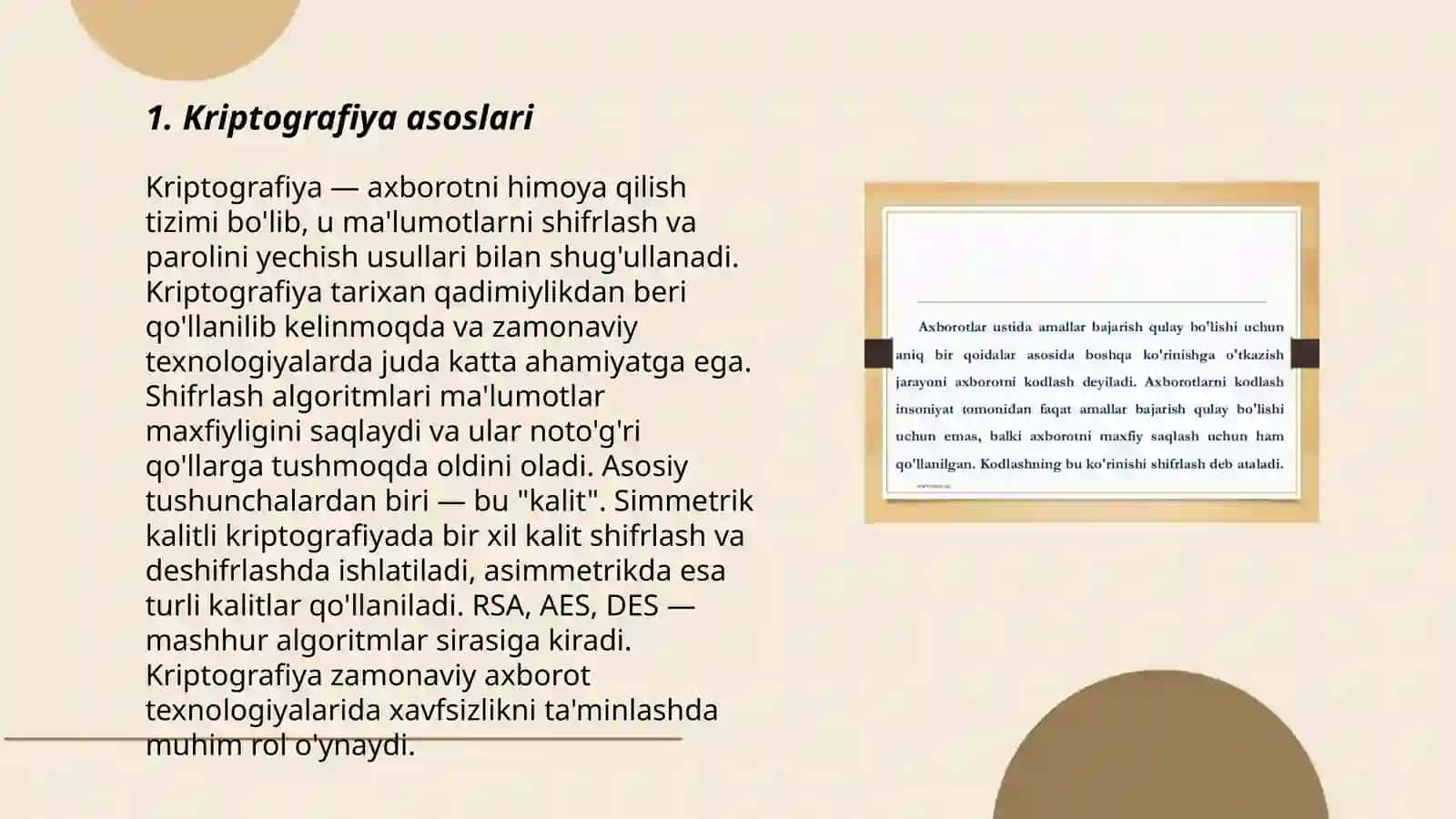 Informatsiyani kodlash mexaznizmlari 3