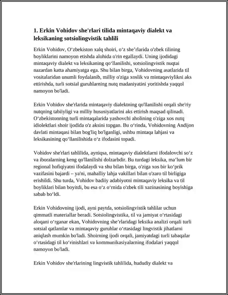 ERKIN VOHIDOV SHE'RLARI TILINING SOTSIOLINGVIST TAHLILI 3