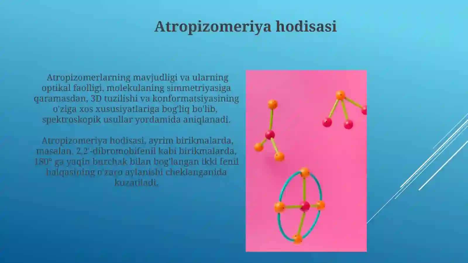 Asimetrik uglerod atomisiz optik faol moddalar. Asimetrik sintez 3