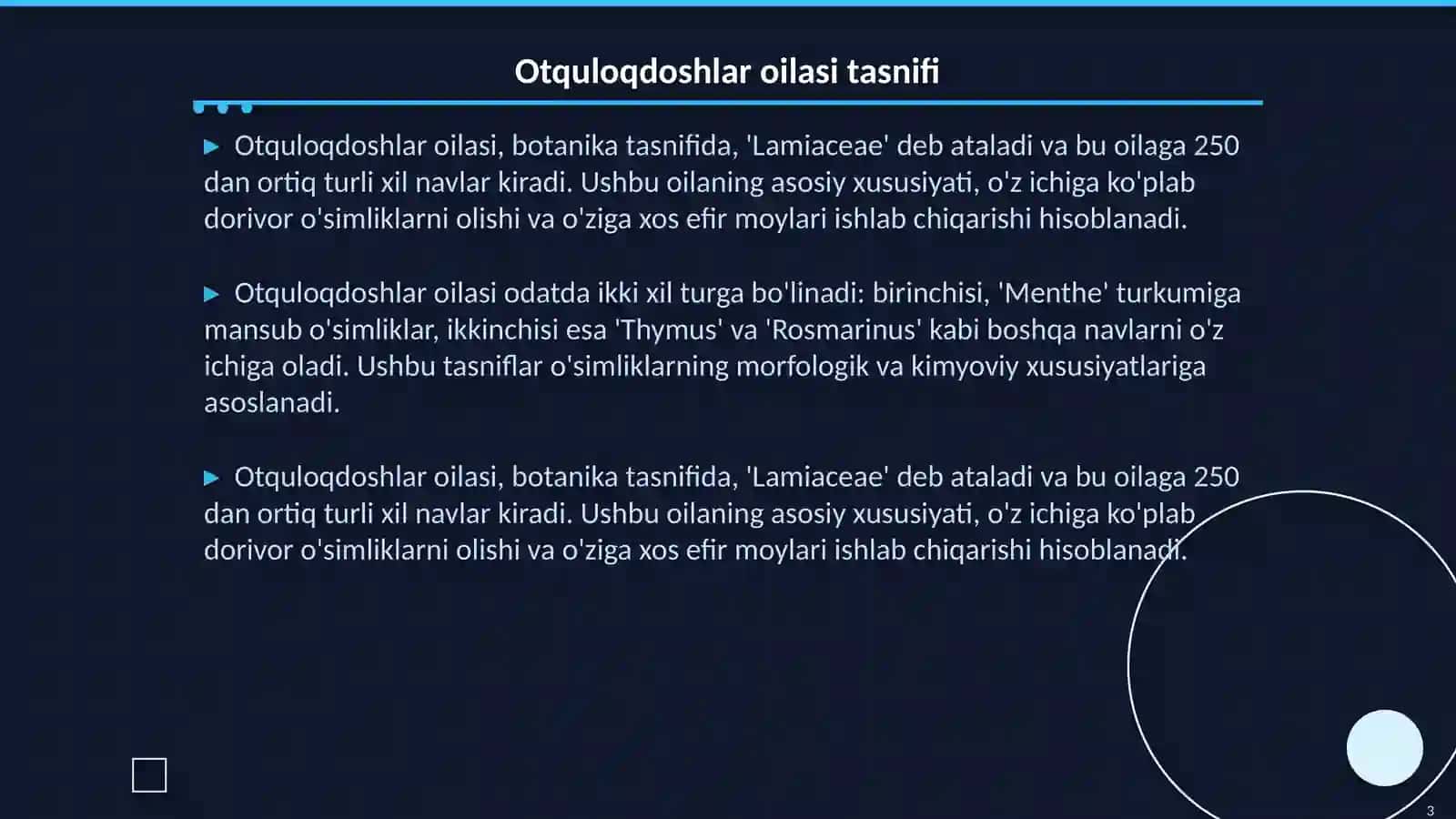 Otquloqdoshlar araliyadoshlar va valeriyadoshlar oilasi tasnifi asosiy vakillari va tibbiyotdagi axamyati 3