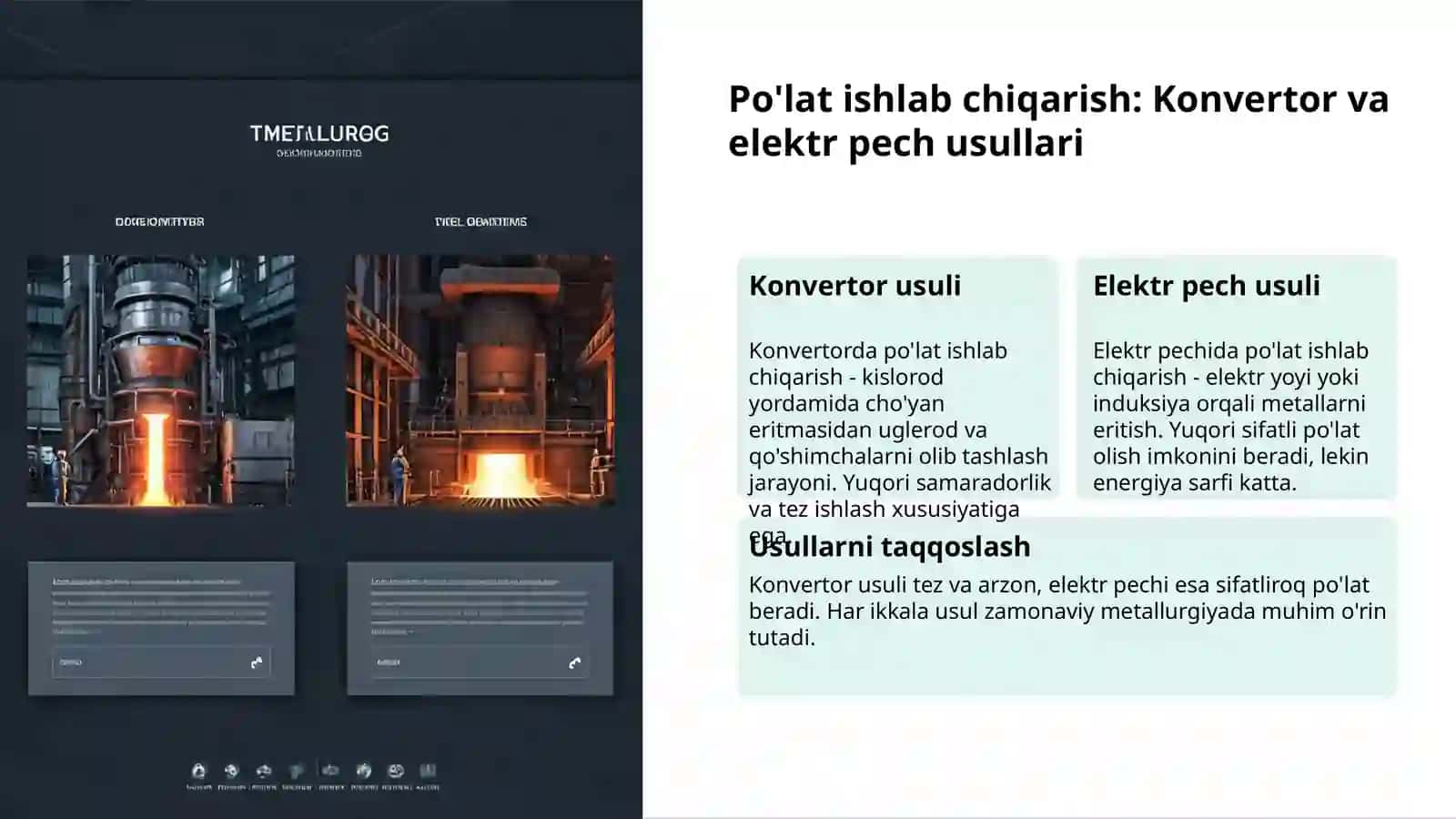 O‘zbekistonda metallurgiya: Cho‘yan va po‘lat 3