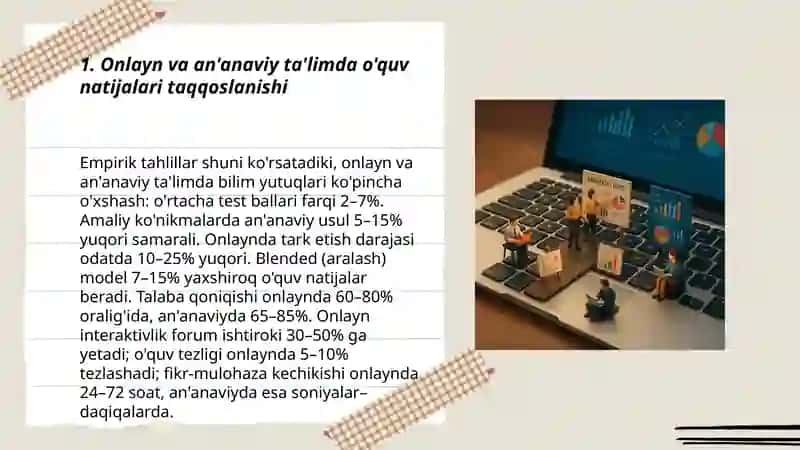 Onlayn va an'anaviy ta'limda o'quv natijalari taqqoslanishi 3