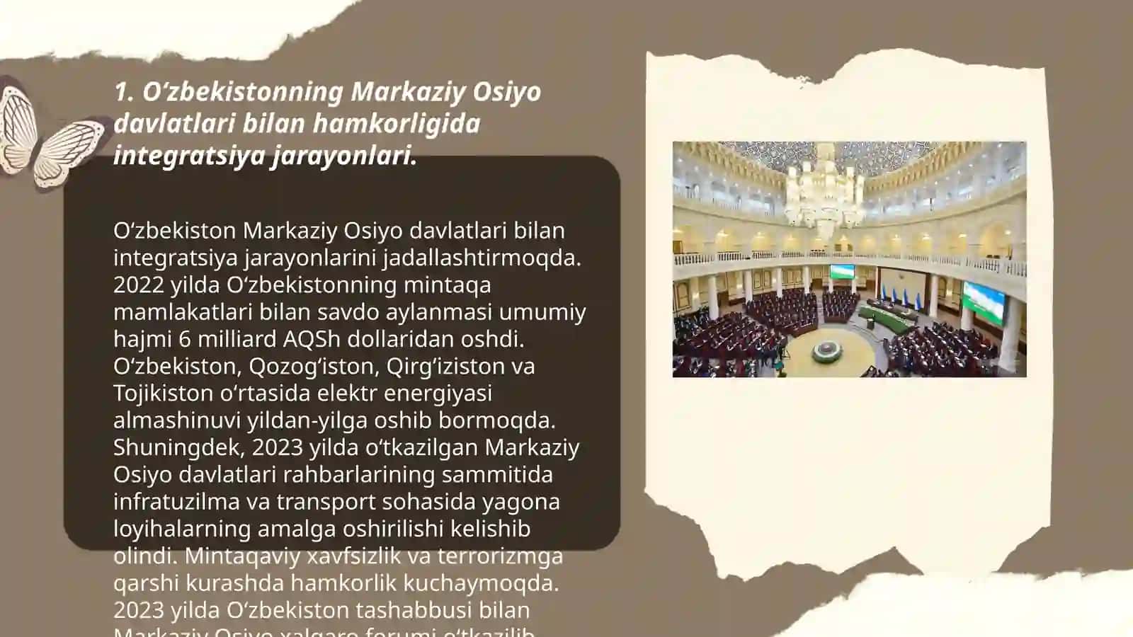 Oʻzbekistonning Markaziy Osiyoda tinchlik va barqarorlikni taʼminlashdagi oʻrni 3