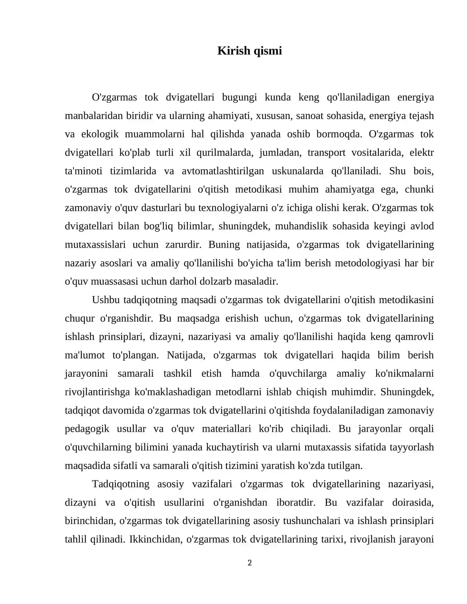 O'zgarmas tok elektir dvigateli mavzusini o'qitish metodikasi 3