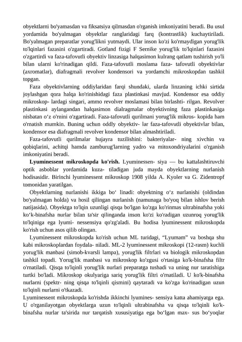 MIKROSKOPDA KO'RISH TEXNIKASI 3
