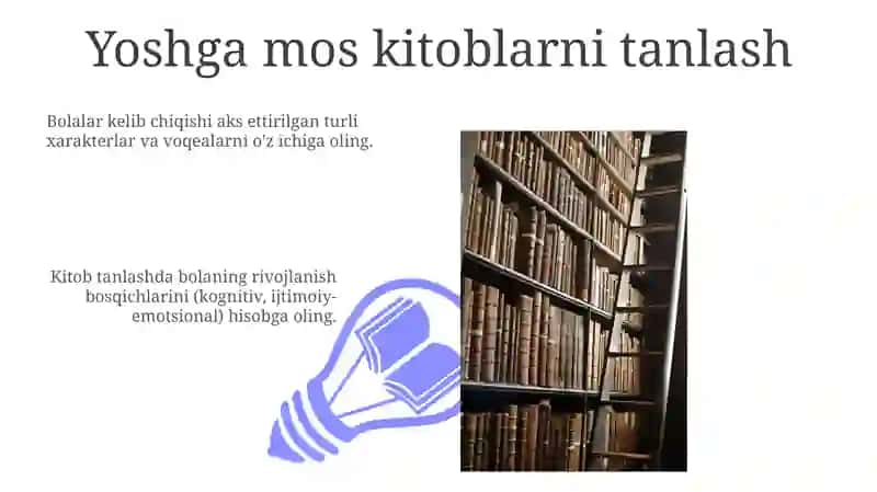Maktabgacha ta'lim tashkilotlarida kichik kutubxona tashkil etish 3
