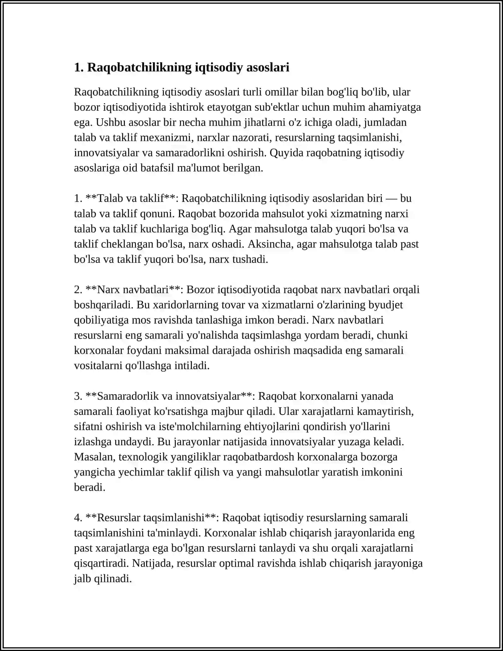O'BEKISTONDA RAQOBATCHILIKNING VUJUDGA KELISHI VA MONOPOLIYAGA QARSHI KURASH 3