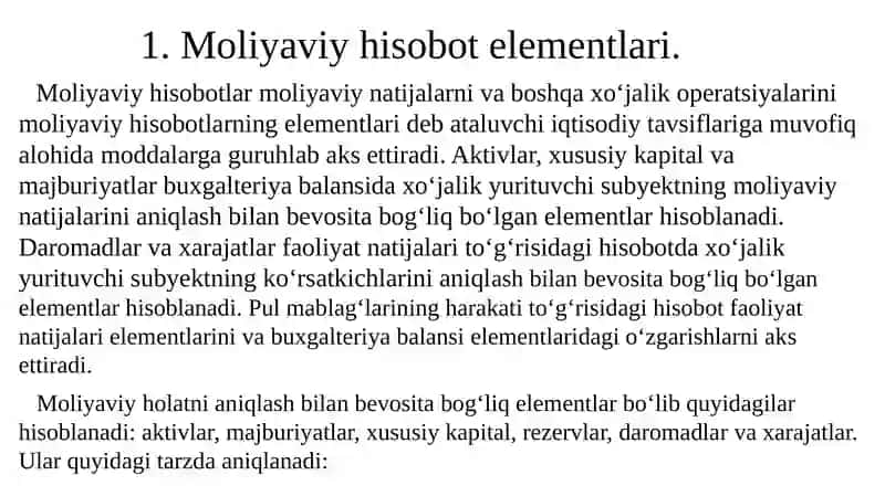 Moliyaviy hisobat elementlarini bashoratlash 3