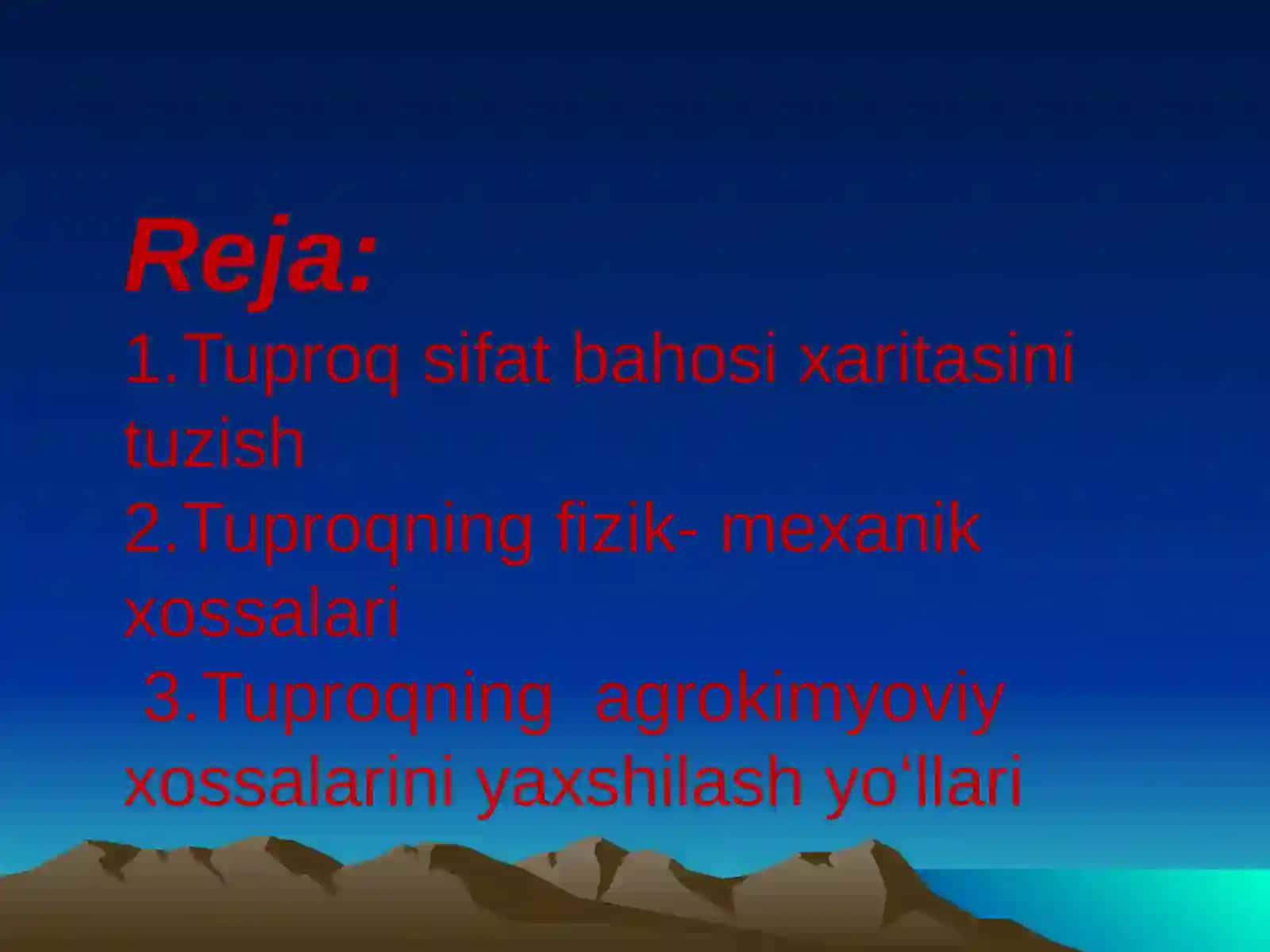 Tuproqshunoslik 3