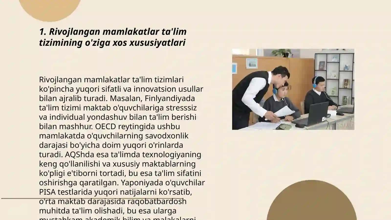 Rivojlangam mamlakatlar ta'lim tizmi 3