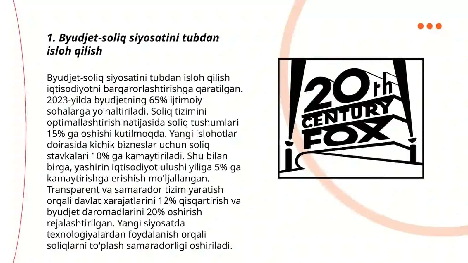 O‘ZBEKISTON RESPUBLIKASINING BYUDJET-SOLIQ SIYOSATINI TAKOMILLASHTIRISH YO‘NALISHLARI 3