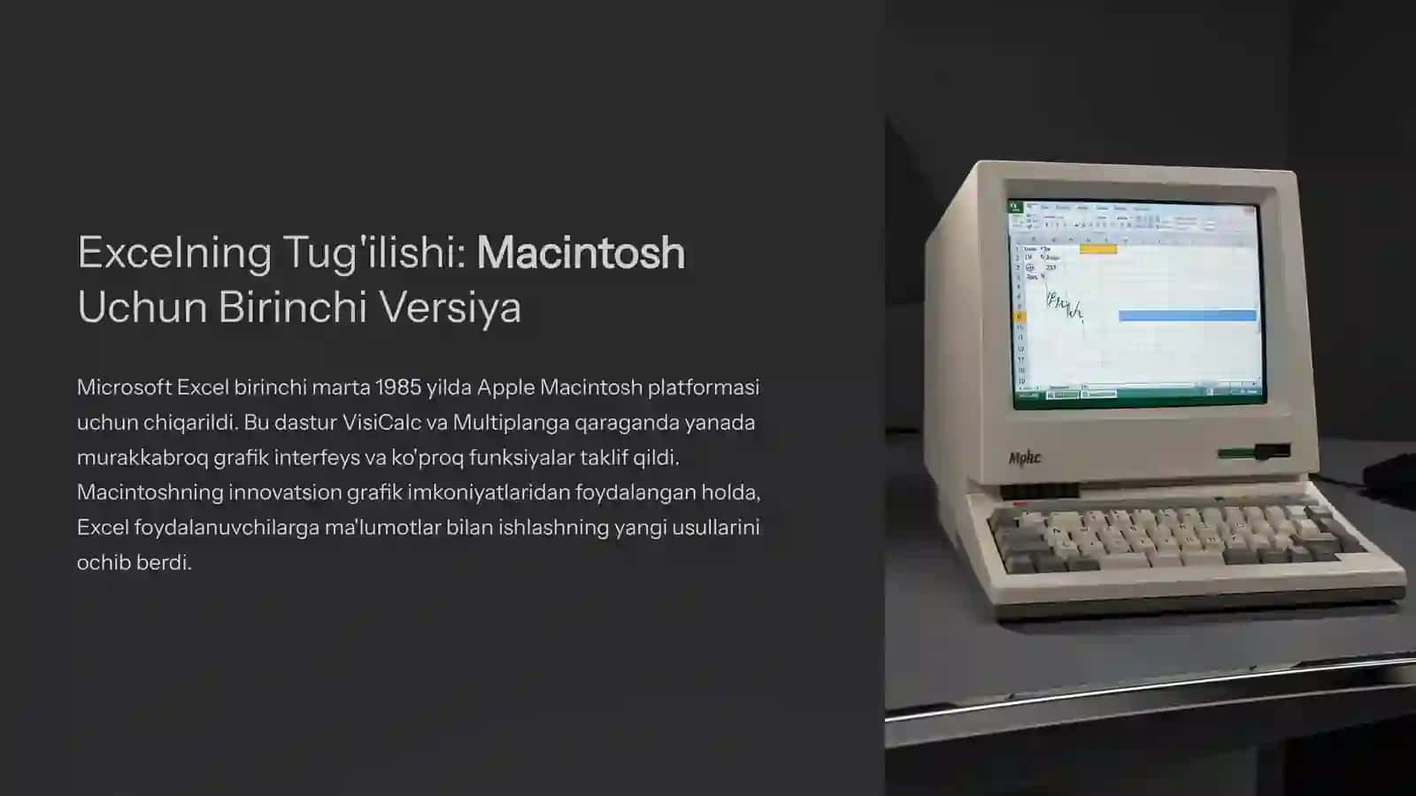 Microsoft Excel: Yaratilish Tarixi va Rivojlanishi 3