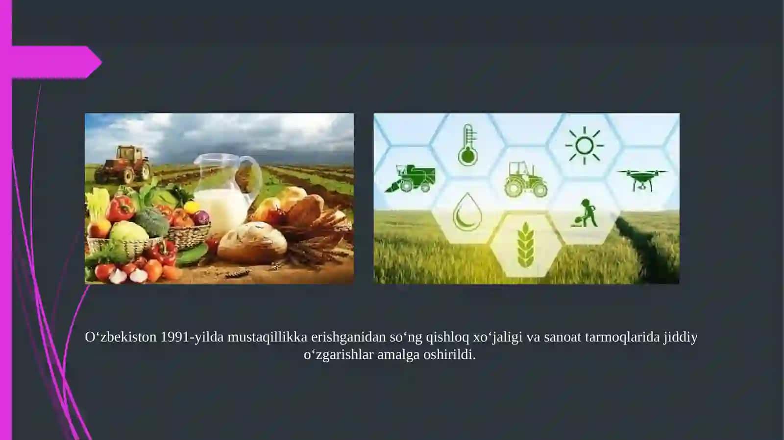 QISHLOQ XO’JALIGI VA SANOAT SOHASIDAGI O’ZGARISHLAR 3