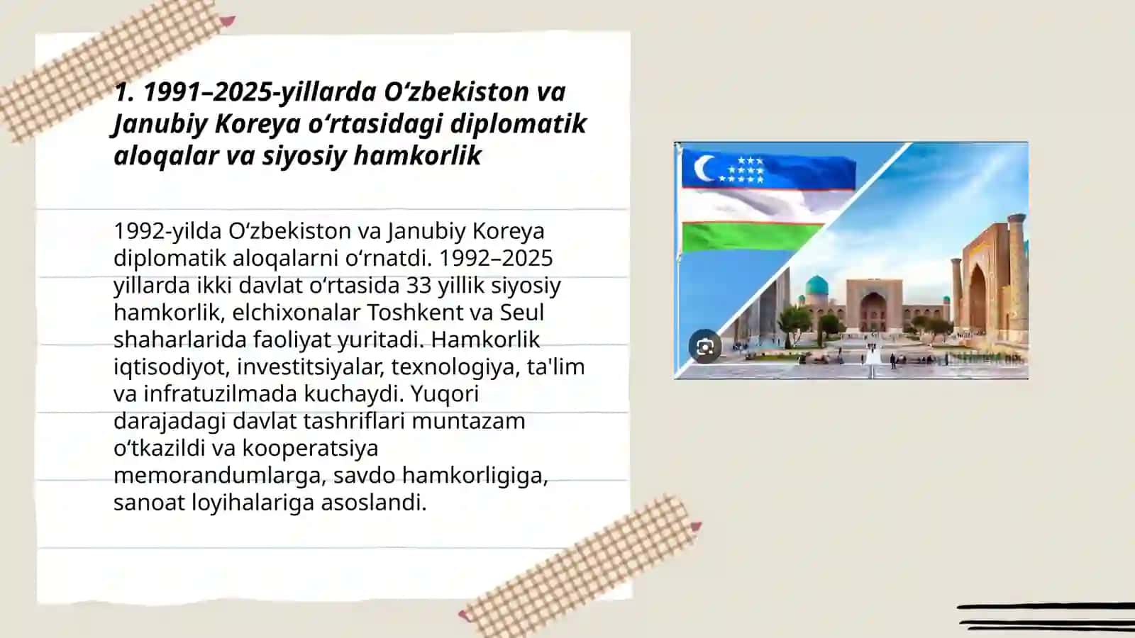 1991-2025-yillarda Oʻzbekiston va Koreya davlati taraqqiyoti 3