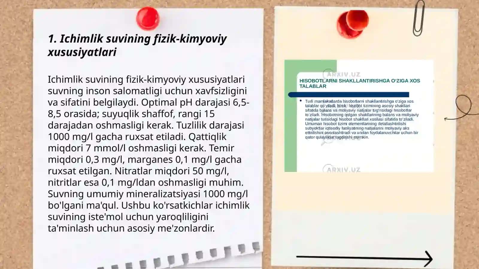 Ichimlik suvini sifatini tahlil qilish 3