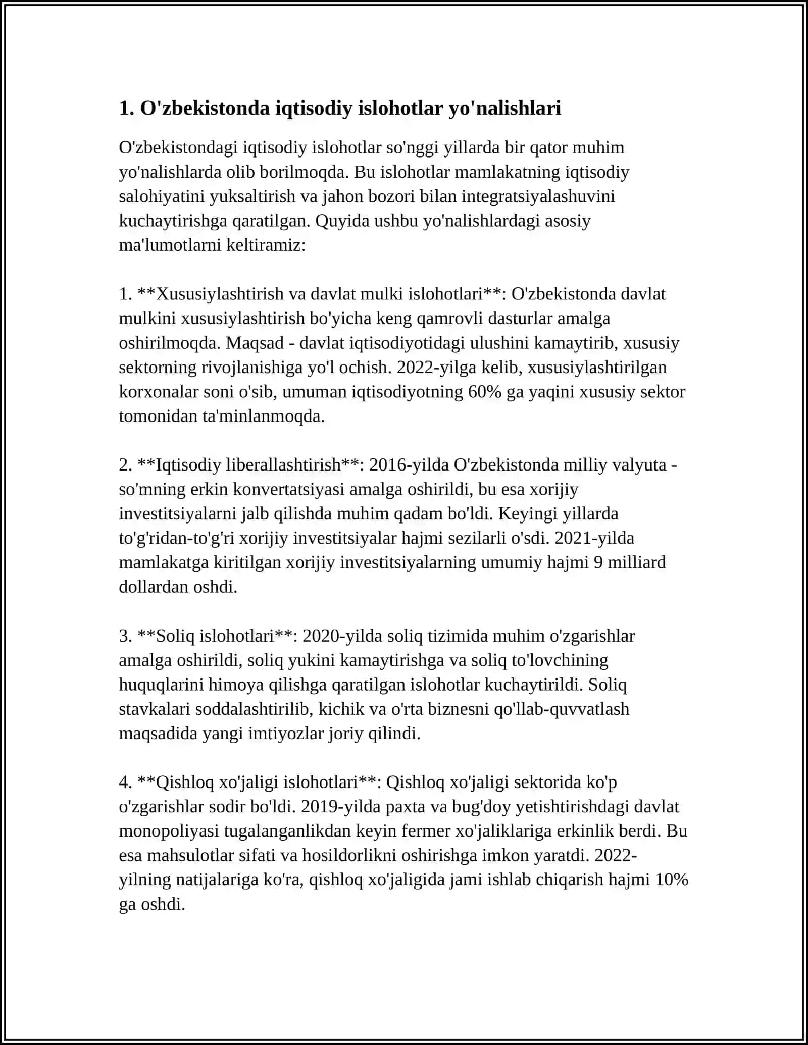 Oʻzbekistondagi iqtisodiy islohotlar 3