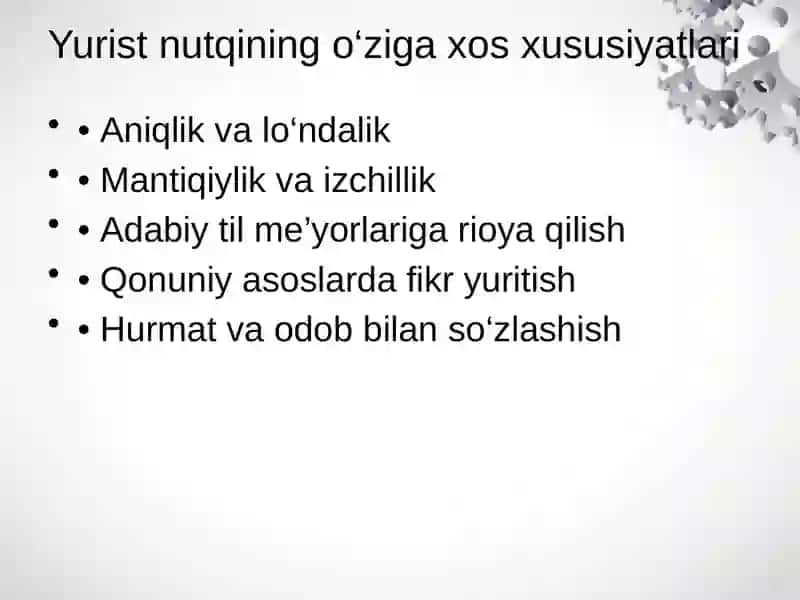 Yurist nutqi odobi 3