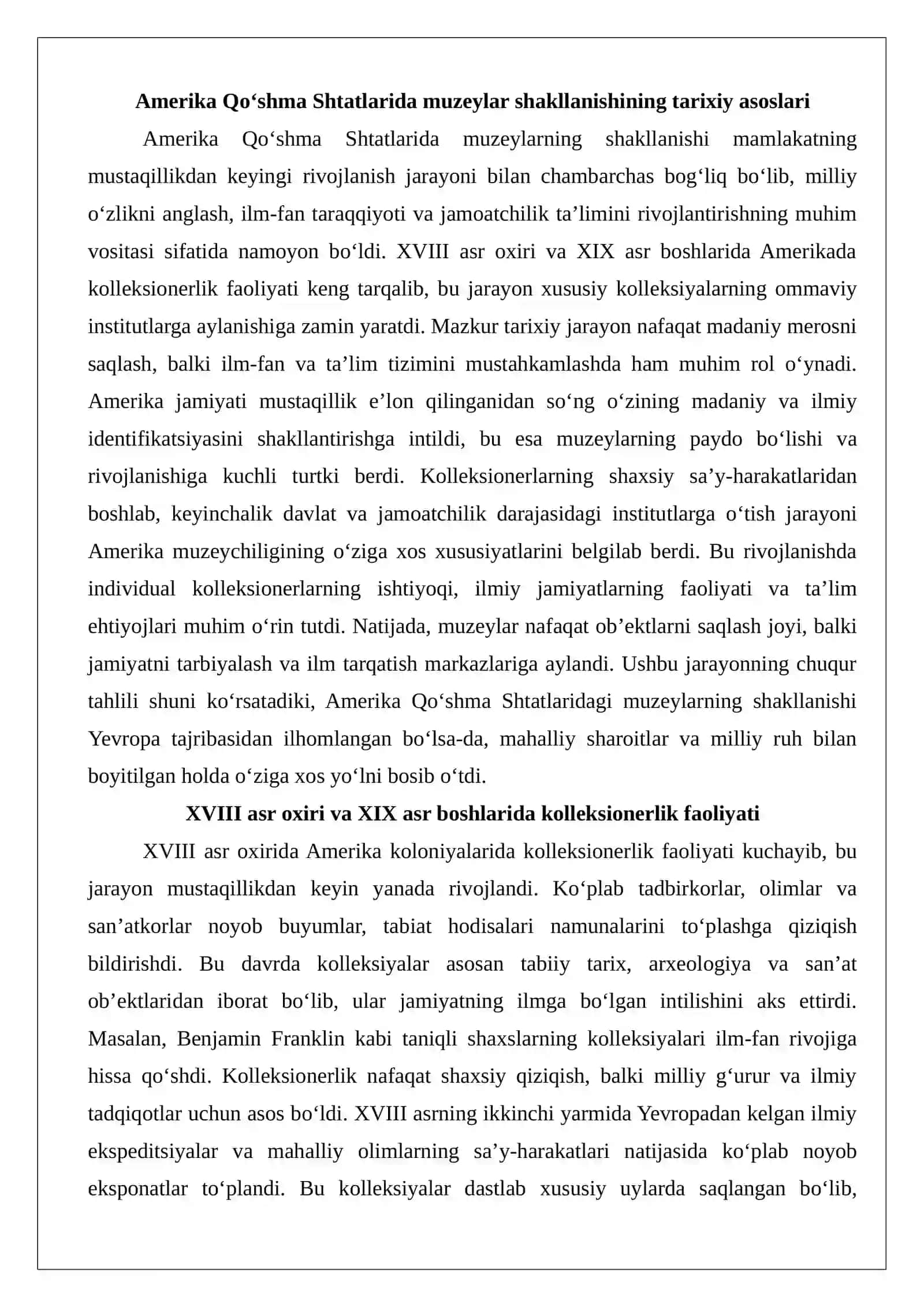 XIX asrda AQSH muzeylari taraqqiyoti 3
