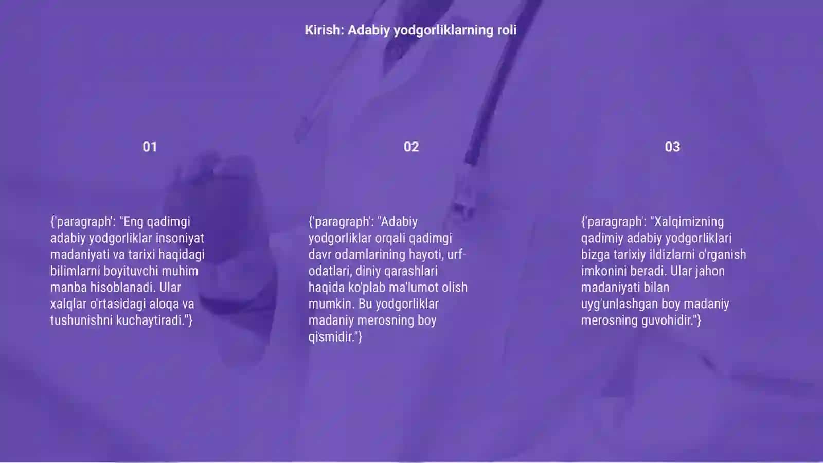 Eng qadimgi adabiy yodgorliklar 3