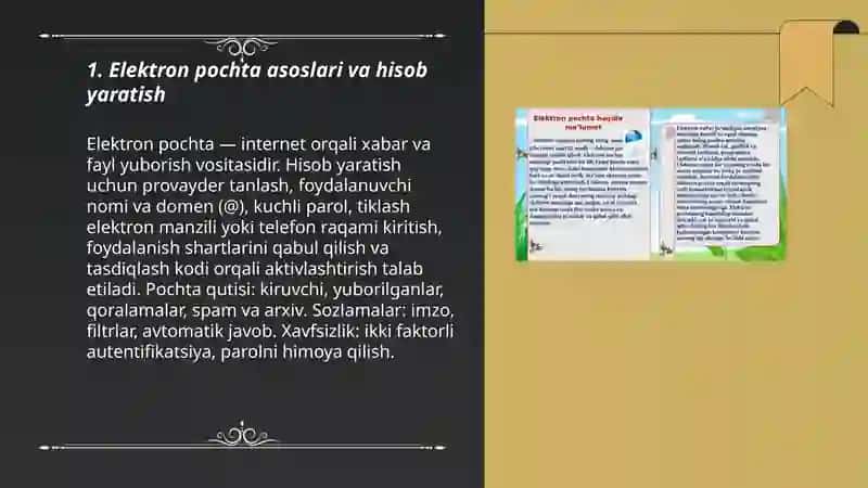 Elektron pochta asoslari va hisob yaratish 3