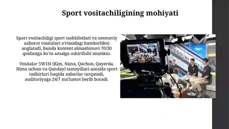 Sport mediasi va kontent tahlili auditoriyasi 3