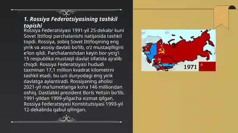 Rossiya Federativ Respublikasi Sobiq Sovet Ittifoqini huquqiy vorisi 3