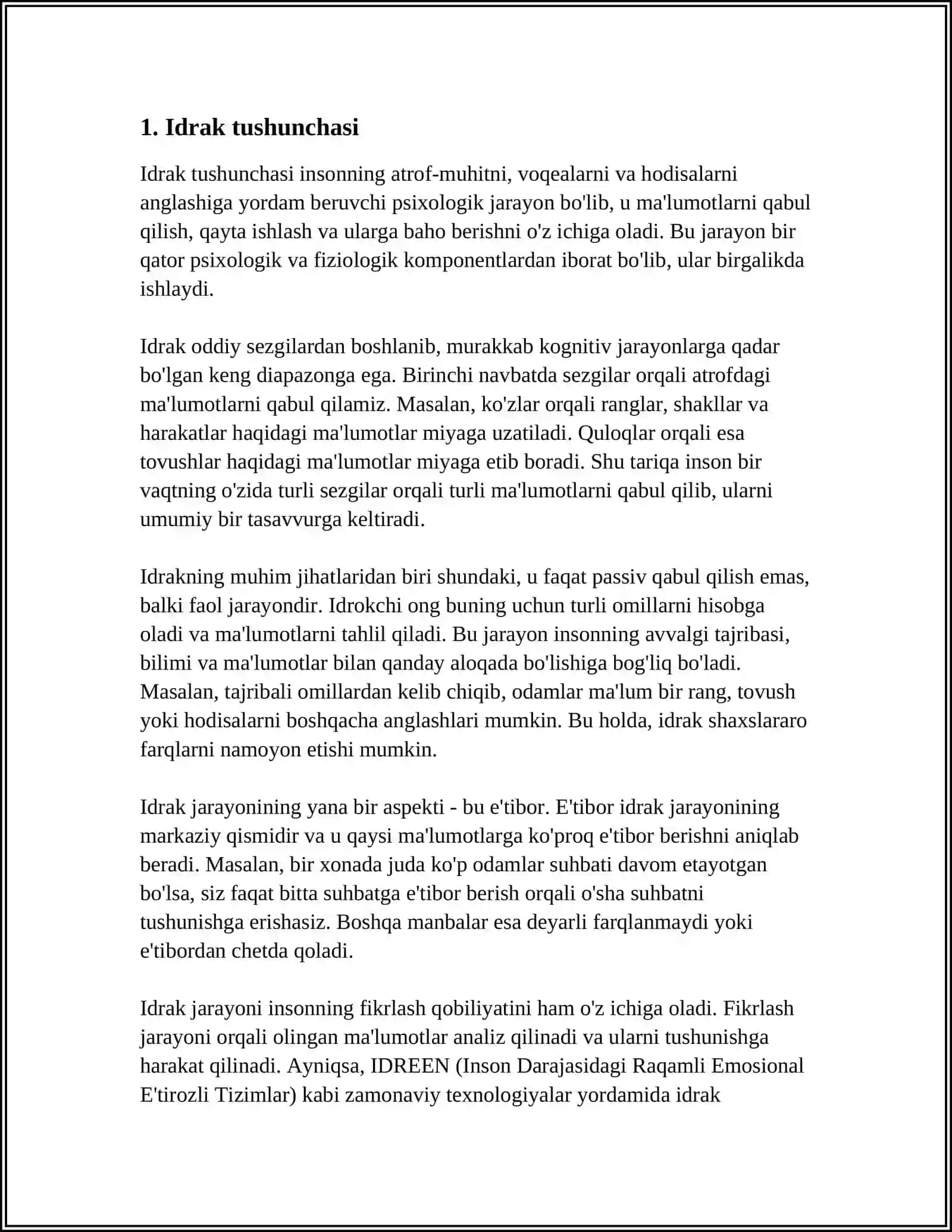 IDROK HAQIDA TUSHUNCHA VA UNING XUSUSIYATLARI 3