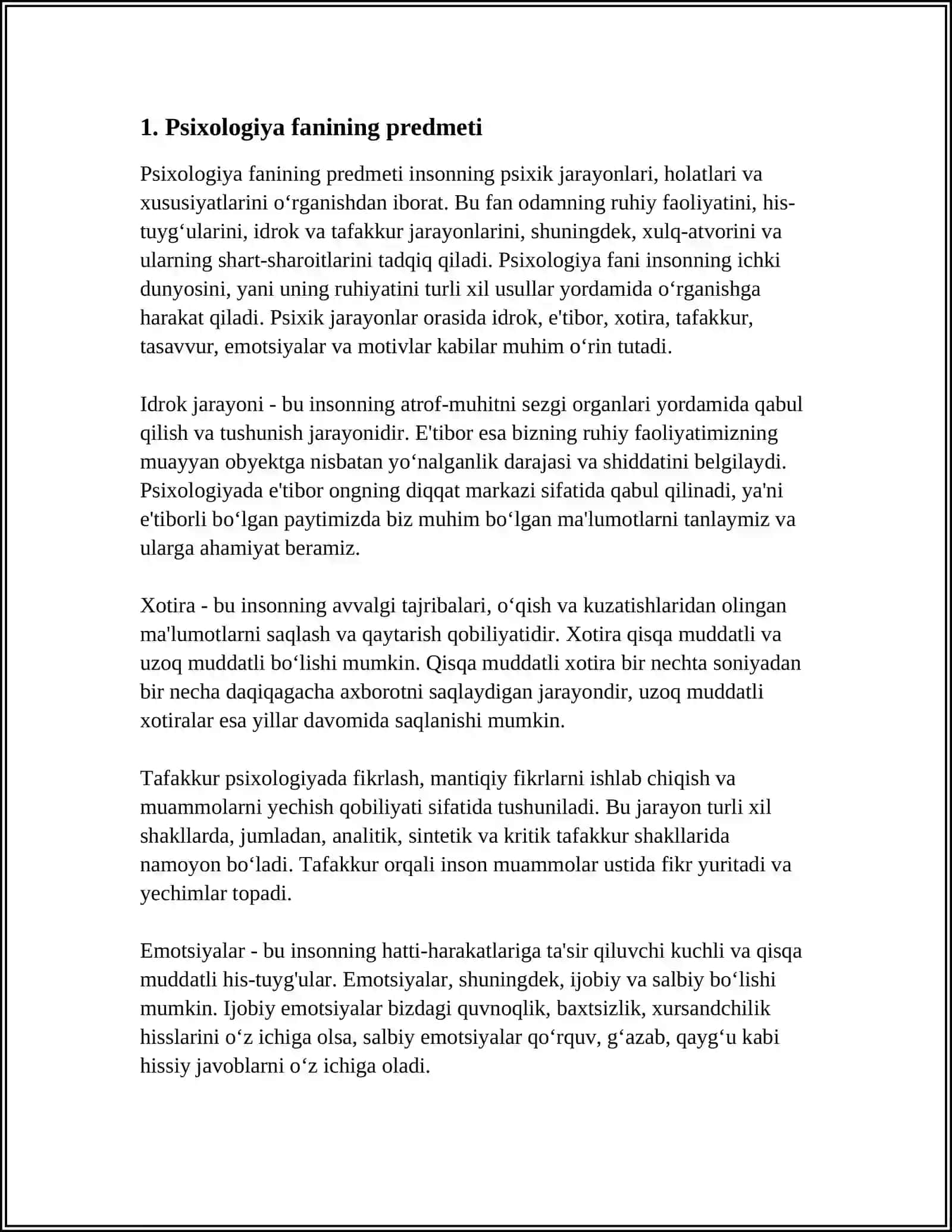 Psixologiya Fanining Predmeti 3