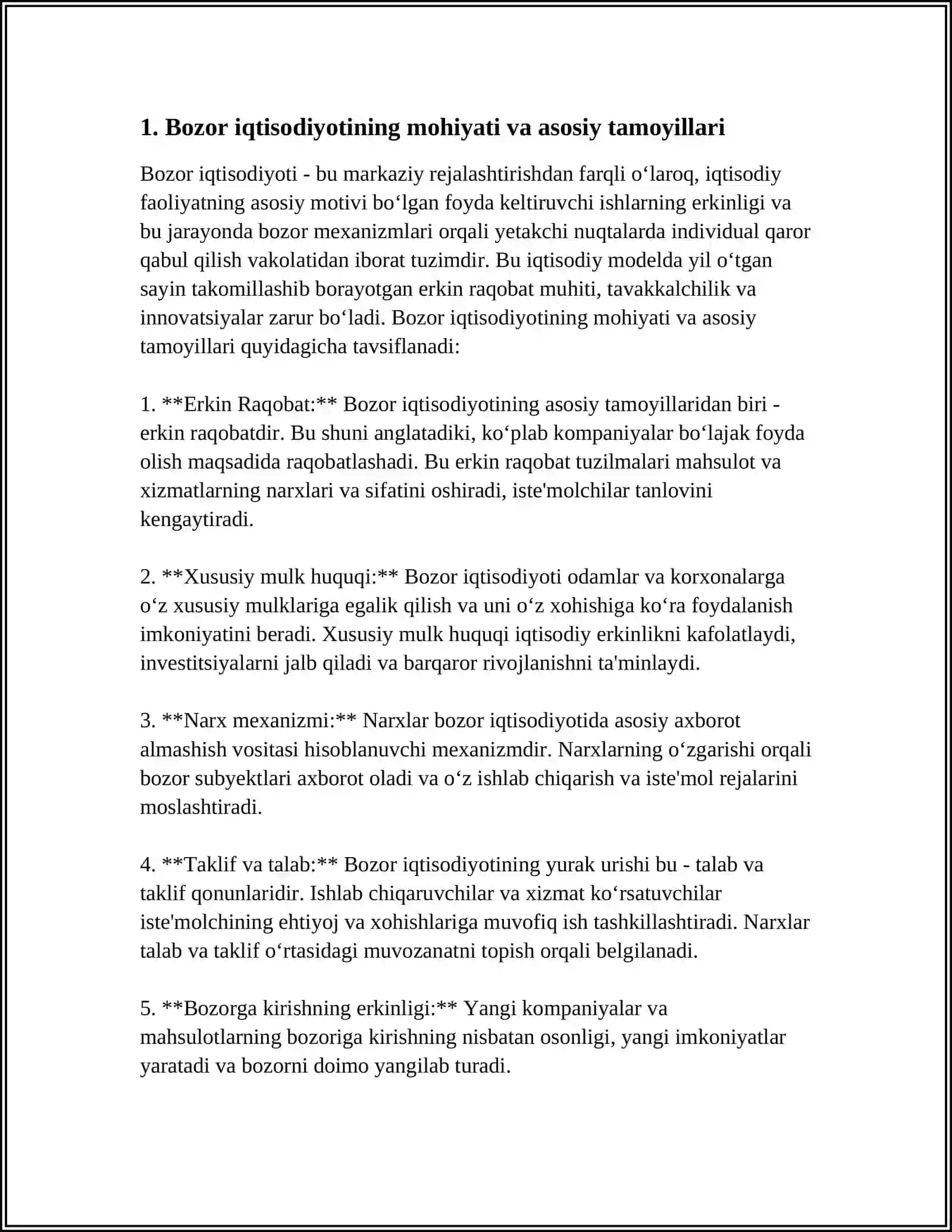BOZOR IQTISODIYOTI MAZMUNI VA UNGA OTISH YOLLARI 3