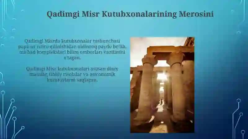 Antikvailkoʻrta asrlarda Misr kutubxonalari 3