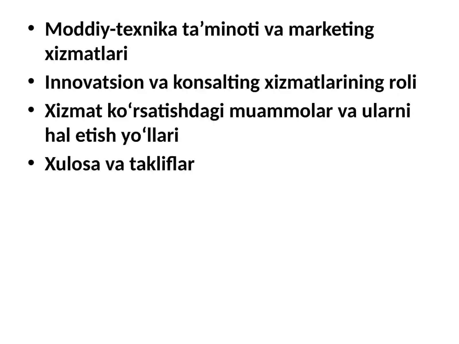 QISHLOQ XO'JALIGIGA KOMPLEKS XIZMAT KO'RSATUVCHI TASHKILOTLAR 3
