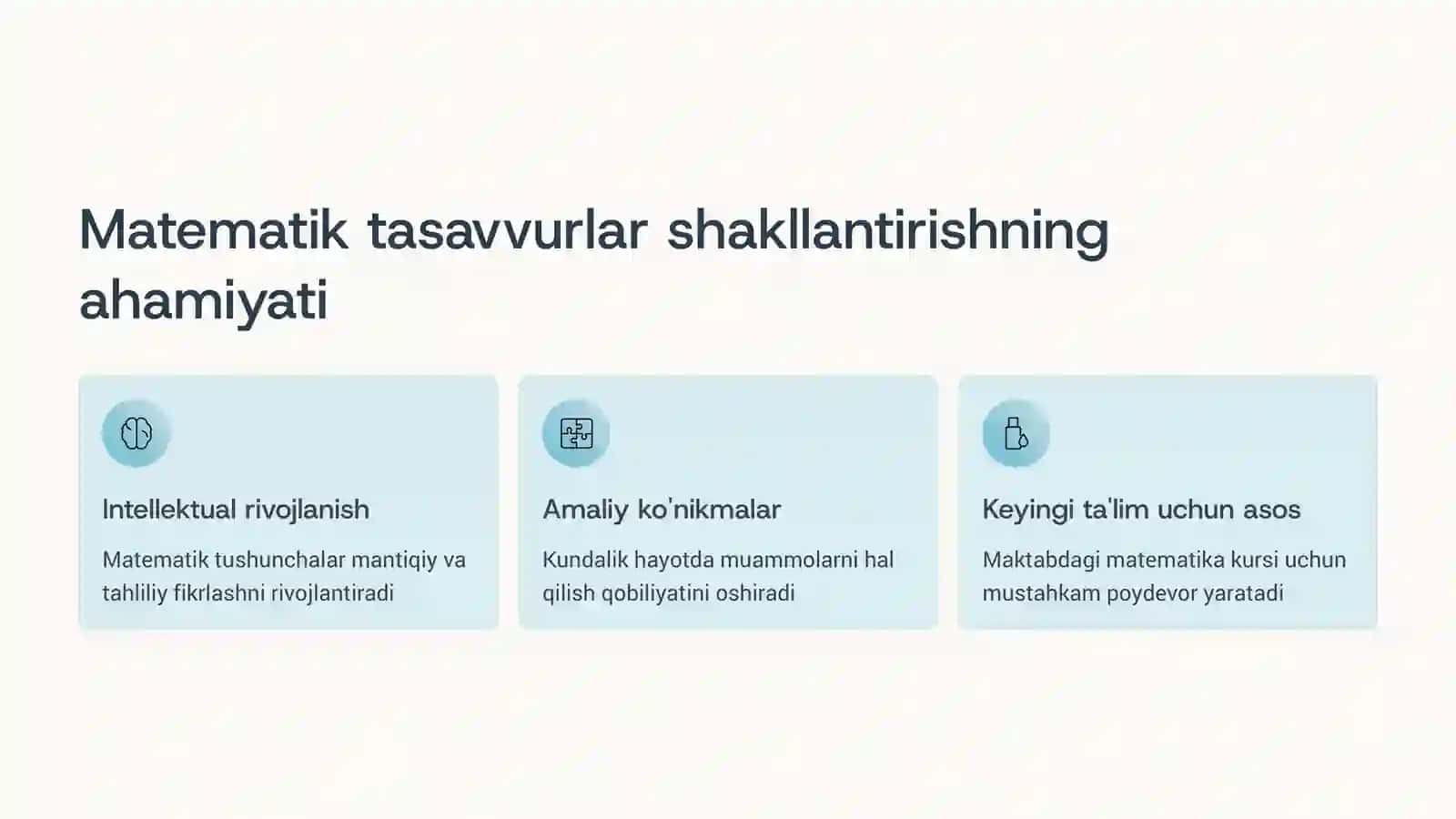 Bolalarda elementar matematik tasavvurlarini shakllantirish 3