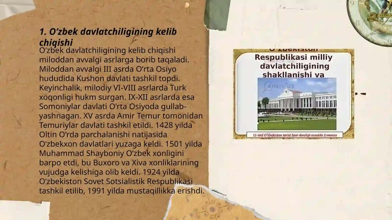 Oʻzbekistonda mustaqillik gʻoyalarining tarixiy asoslari 3