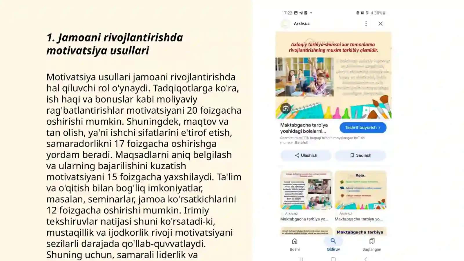 Jamoani rivolantirishda tarbiya usullari 3