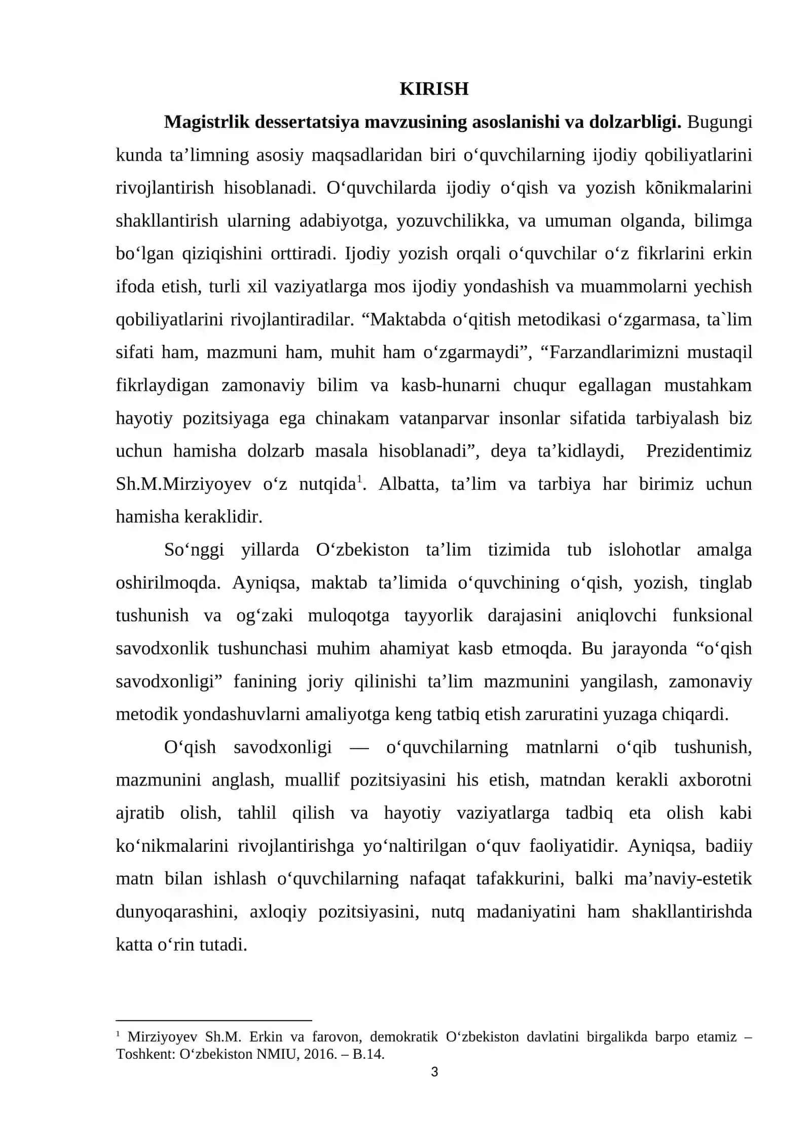 O‘QISH SAVODXONLIGI DARSLARIDA BADIIY MATN TAHLILI USTIDA ISHLASH METODIKASI 3