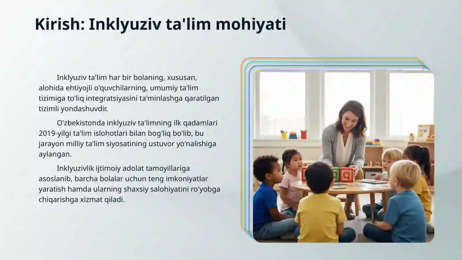 Dastlabki tajriba inklyuziv maktablarni tashkil etish 3