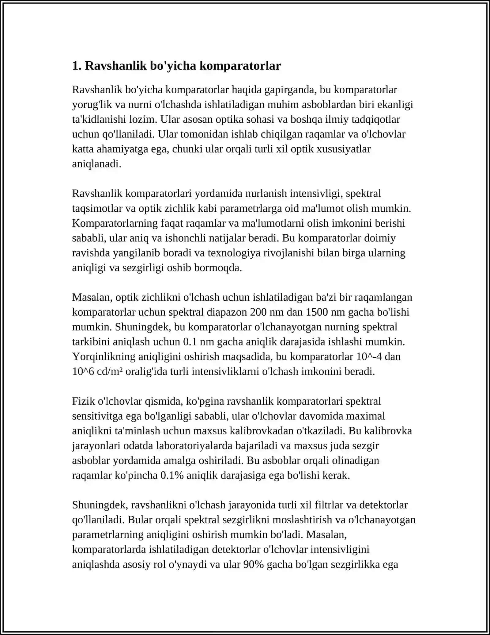 KOMPARATOR (TAQQOSLASH) QURULMALAR. SONLARNI TAQQOSLASHGA QURA SXEMALARNI IKKI GURUHIGA BOLINISHI 3