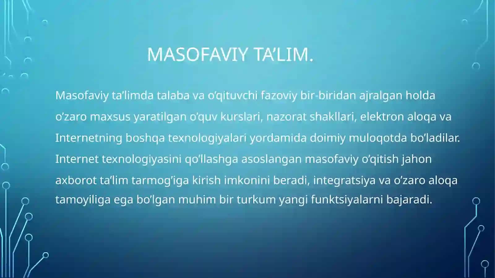 Masofaviy taʼlim asoslari 3