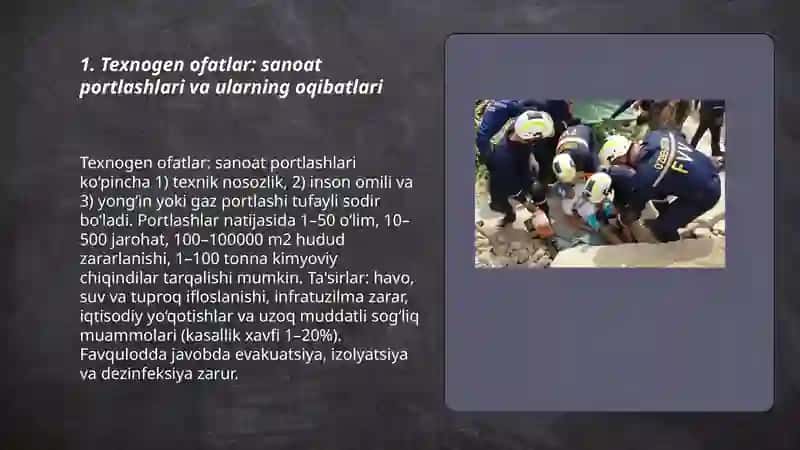 Texnogen, ekologik va ijtimoiy tusdagi favqulodda vaziyatlar 3