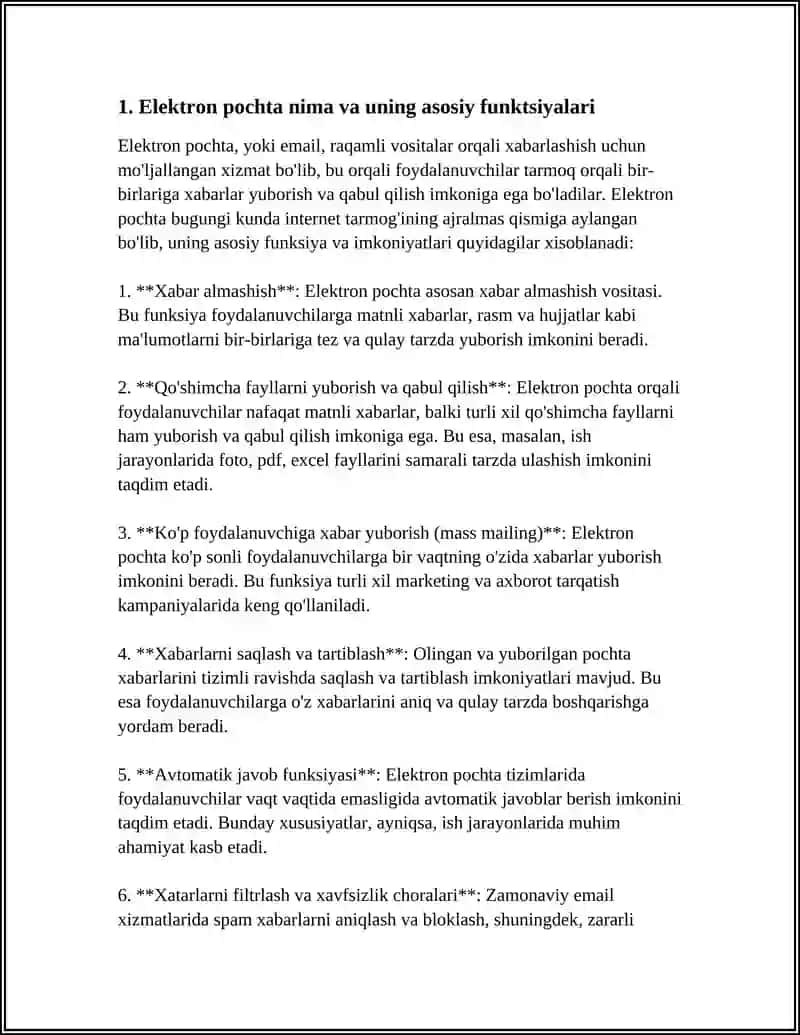 ELEKTRON POCHTA VA ONLINI XIZMATLARDAN FOYDALANISH 3
