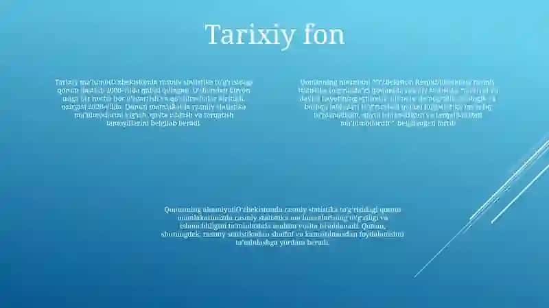 Rasmiy Statistika To'G'Risidagi Qonun 3
