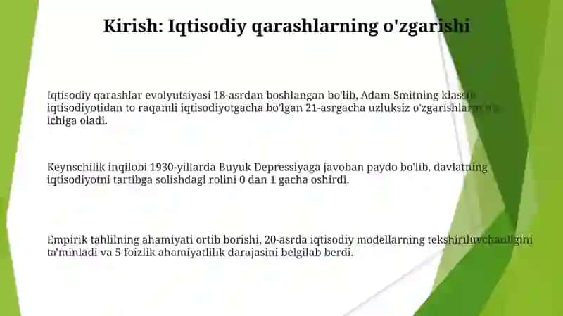 Iqtisodiyot ta'limotlar tarixi 3