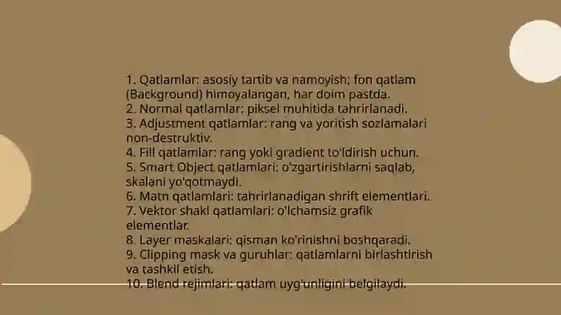 Adobe Photoshopda tasvirlarni qayta ishlash 3