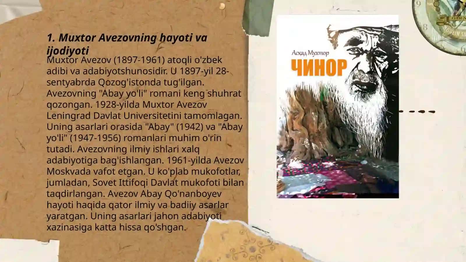 Muxtor Avezovning "Abay" romani 3