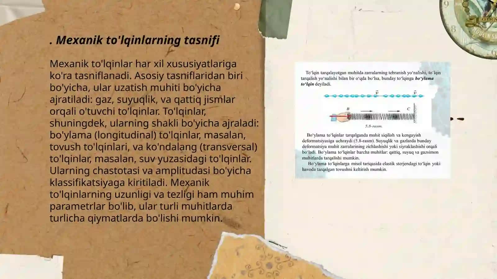 Mexanik to'lqinlar. Bo'ylama va ko'ndalang to'lqinlar 3