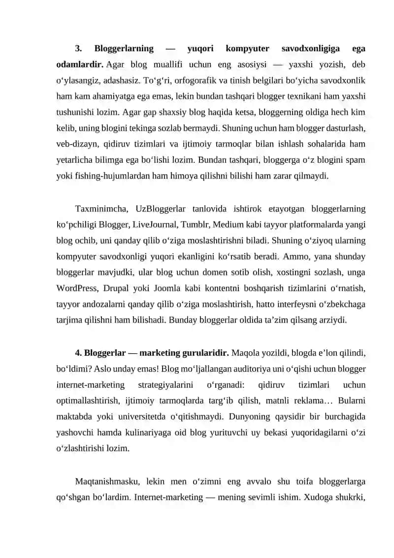 Bloger etikasi Xakker etikasi 3
